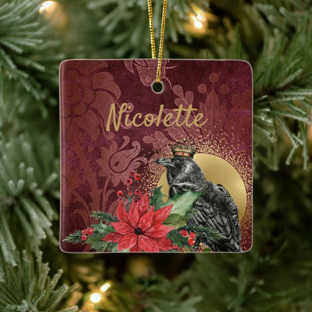 Ornement En Céramique Le Raven King Gothique Grand Noël (Arbre)