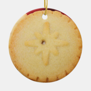 Ornement En Céramique Le tarte un d'hachis de fruits secs de Noël a
