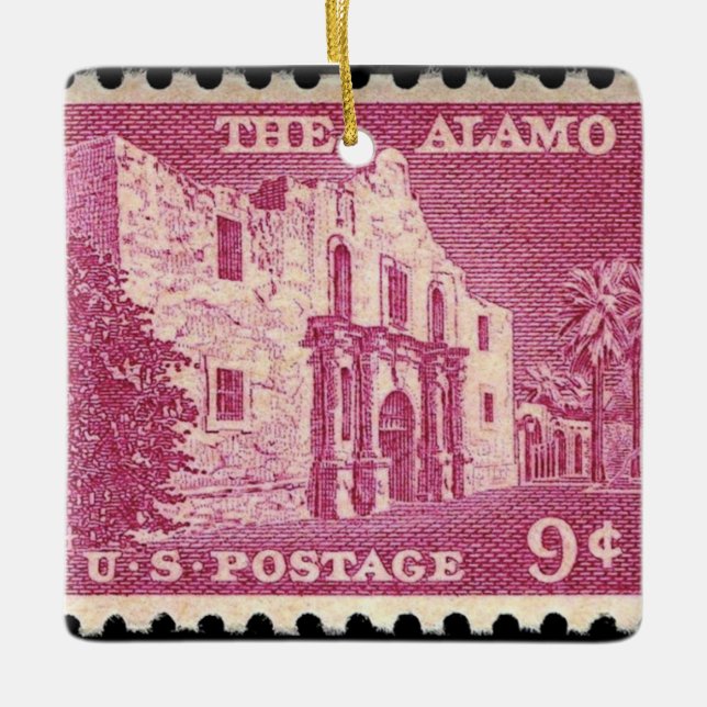 Ornement En Céramique "Le timbre d'Alamo" (Devant)