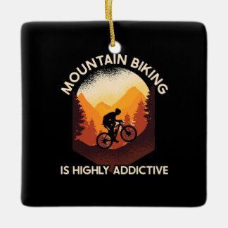 Ornement En Céramique Le VTT Est Très Addictif