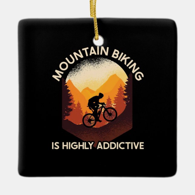 Ornement En Céramique Le VTT Est Très Addictif (Devant)