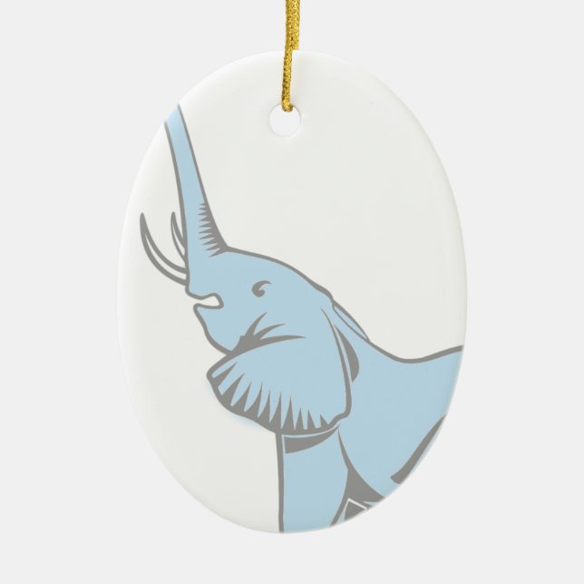 Ornement En Céramique L'éléphant rêve le pendentif (Devant)