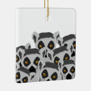 Ornement En Céramique Lemurs Ornament