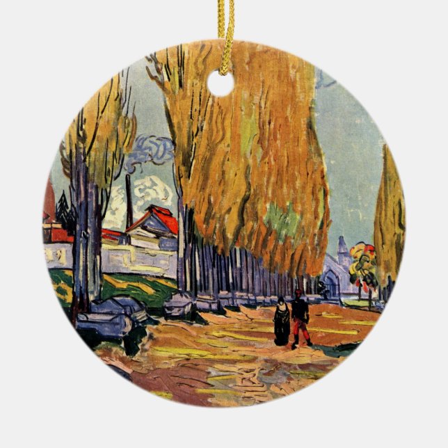 Ornement En Céramique Les Alyscamps (Cimetière) de Vincent van Gogh (Devant)