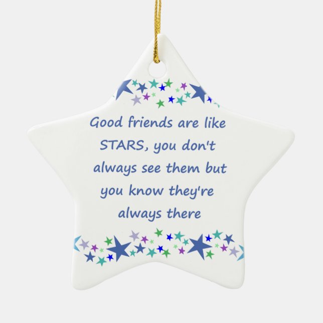 Ornement En Céramique Les bons amis sont comme Stars Inspirational Citat (Devant)