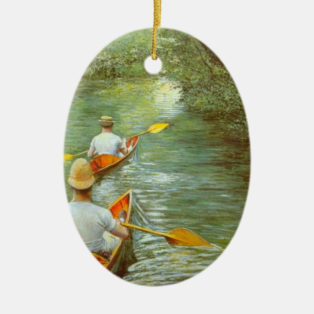 Ornement En Céramique Les Canoës, Perissoires par Gustave Caillebotte (Devant)