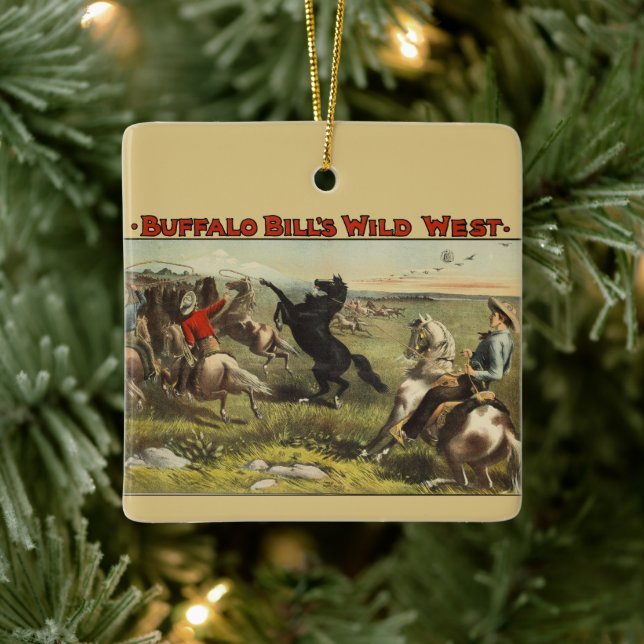 Ornement En Céramique Les Chevaux de l'Ouest sauvage de Buffalo Bill (Arbre)