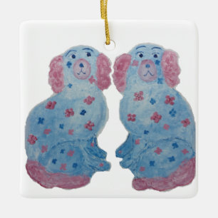 Ornement En Céramique Les Chiens Du Staffordshire