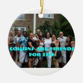 Ornement En Céramique Les cousins sont des amis pour l'ornement de la