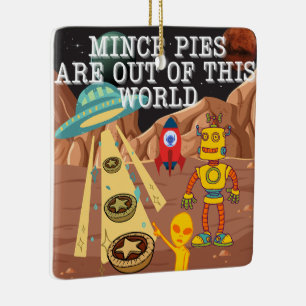 Ornement En Céramique Les minces tartes sont hors de ce monde