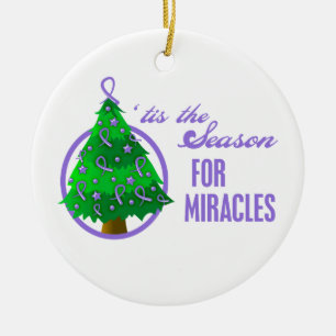 Ornement En Céramique Les miracles de Noël du lymphome de Hodgkin