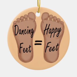 Ornement En Céramique Les pieds de danse sont les pieds heureux