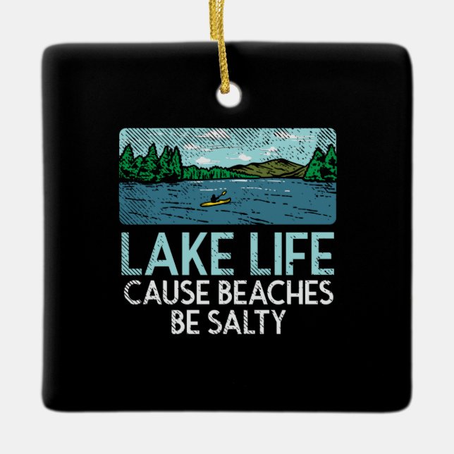 Ornement En Céramique Les plages salées Lake Life (Devant)