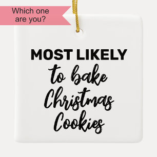 Ornement En Céramique Les plus susceptibles de cuire des cookies de Noël