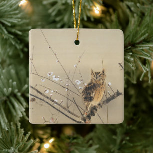 Ornement En Céramique Les premières fleurs de prune par Nishimura Goun, 