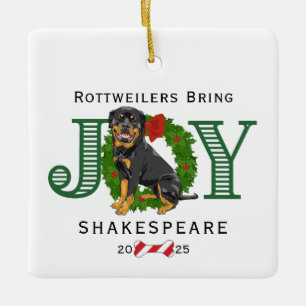 Ornement En Céramique Les Rottweilers apportent de la joie