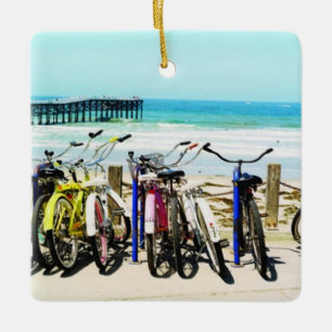 ORNEMENT EN CÉRAMIQUE LES VÉLOS À L'ORNEMENT PIER NOËL