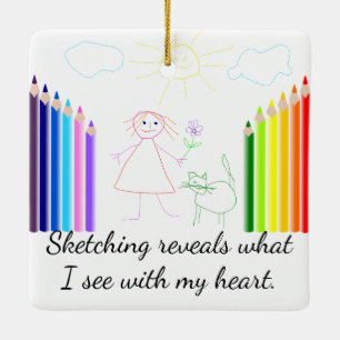 Ornement En Céramique L'esquisse est mon passe-temps