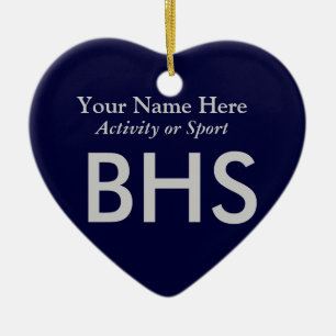 Ornement En Céramique Lettre de Varsité du collège ou du secondaire Keep