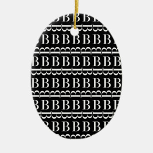 ORNEMENT EN CÉRAMIQUE LETTRE INITIALE MONOGRAPHIQUE B