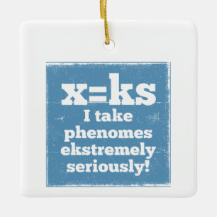 Ornement En Céramique lettre x phenome k phonie sonore