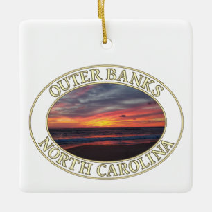 Ornement En Céramique Lever de soleil sur l'océan, Kitty Hawk, Outer Ban