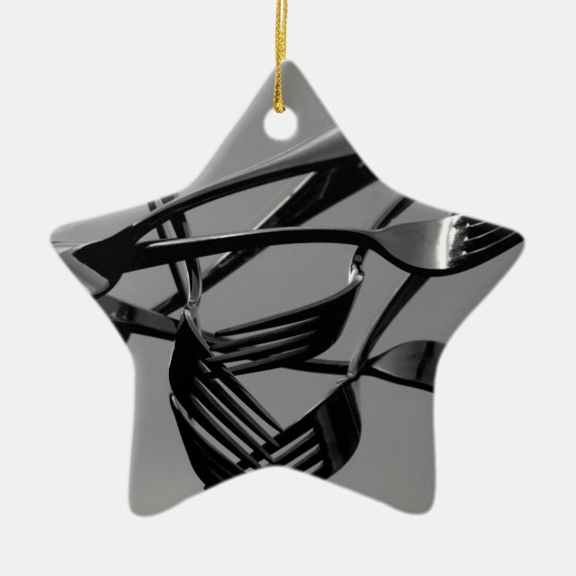 Ornement En Céramique Levitation de la fourche (Devant)