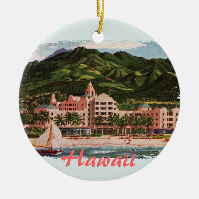 Ornement En Céramique L'hôtel Royal Hawaiian (Devant)