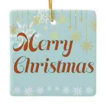 Light blue and Gold Merry Christmas 