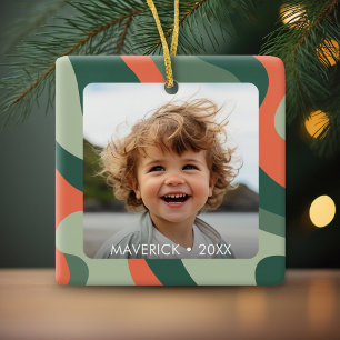 Ornement En Céramique Ligne biologique Art Abstrait - 1 Photo Jade Tange