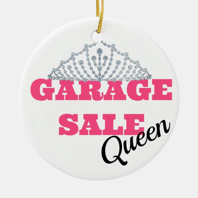 Ornement En Céramique Ligne de la Reine de brocante à domicile (Devant)