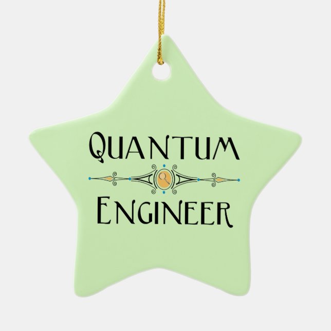 Ornement En Céramique Ligne d'ingénieur quantique (Devant)