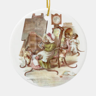 Ornement En Céramique L'illustration de cru d'école de singe
