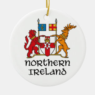 Ornement En Céramique L'IRLANDE DU NORD - drapeau/manteau des