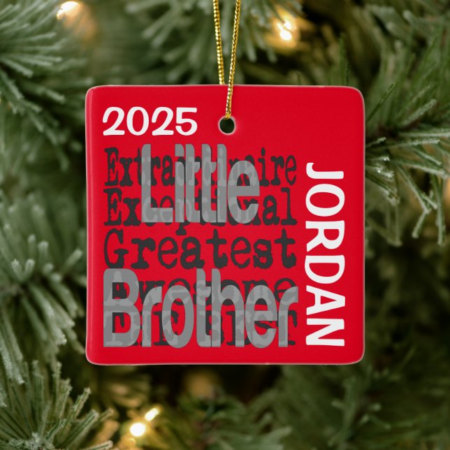 Ornement En Céramique Little Brother Extraordinaire CUSTOM (Arbre)