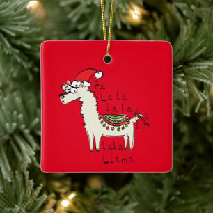 Ornement En Céramique Llama Cute Drôle Noël Vacances