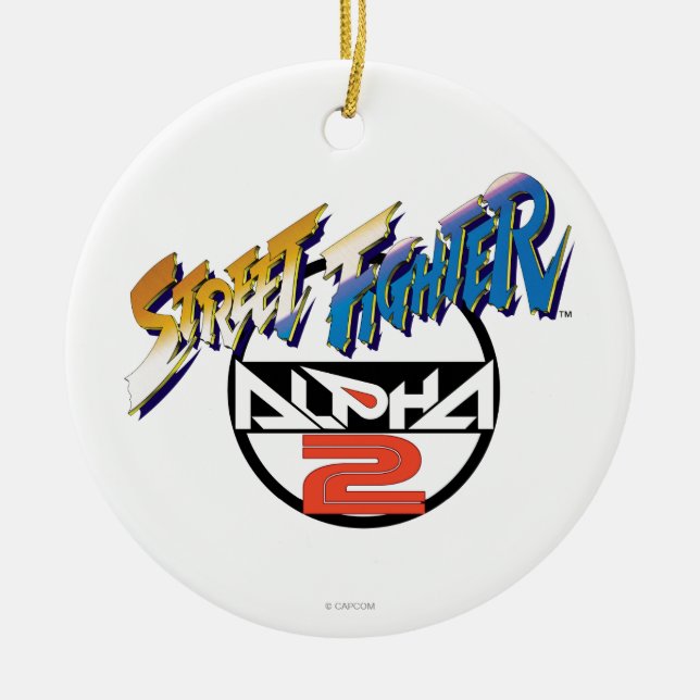 Ornement En Céramique Logo de l'alpha 2 de Street Fighter (Devant)