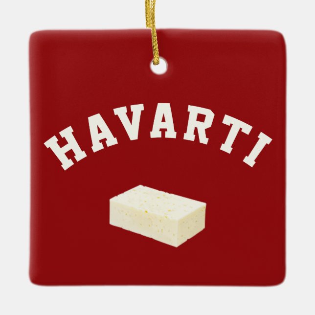 Ornement En Céramique Logo de l'équipe de la Havarti marrante (Devant)