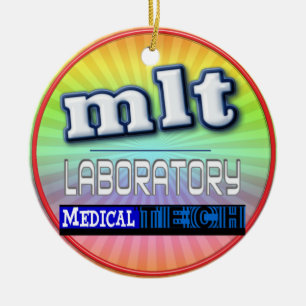 ORNEMENT EN CÉRAMIQUE LOGO MLT - TECHNOLOGIE MÉDICALE LABORATOIRE