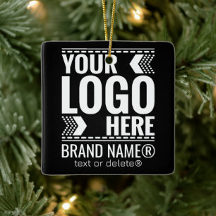 Ornement En Céramique Logo personnalisé, logo d'entreprise ou de marque 