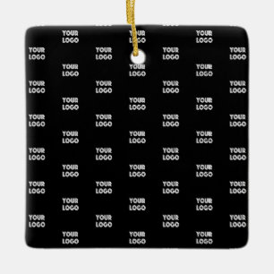 Ornement En Céramique Logo simple à répéter   Noir