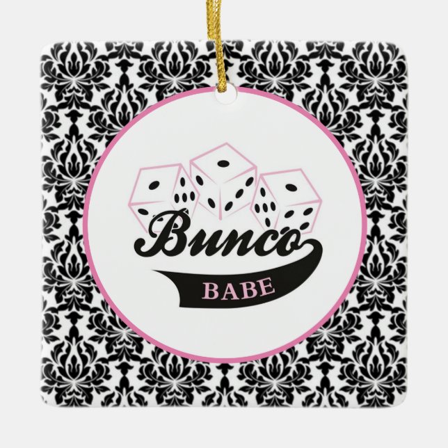Ornement En Céramique L'Ornement de Noël de Bunco Babe (Devant)