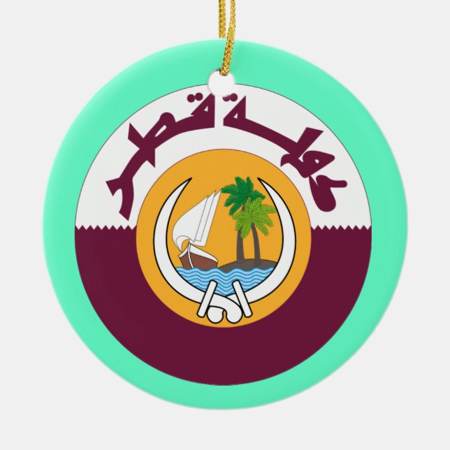 Ornement En Céramique L'ornement de Noël du QATAR* (Devant)