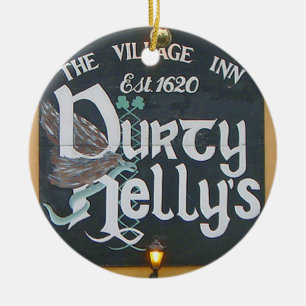 Ornement En Céramique L'ornement de Noël irlandais, Durty Nelly et Nolla