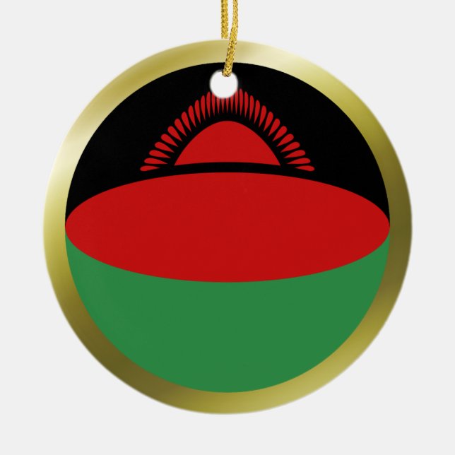 Ornement En Céramique L'ornement du drapeau du Malawi (Devant)