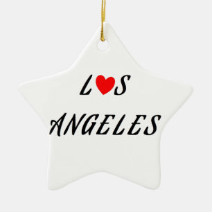 Ornement En Céramique Los Angeles coeur
