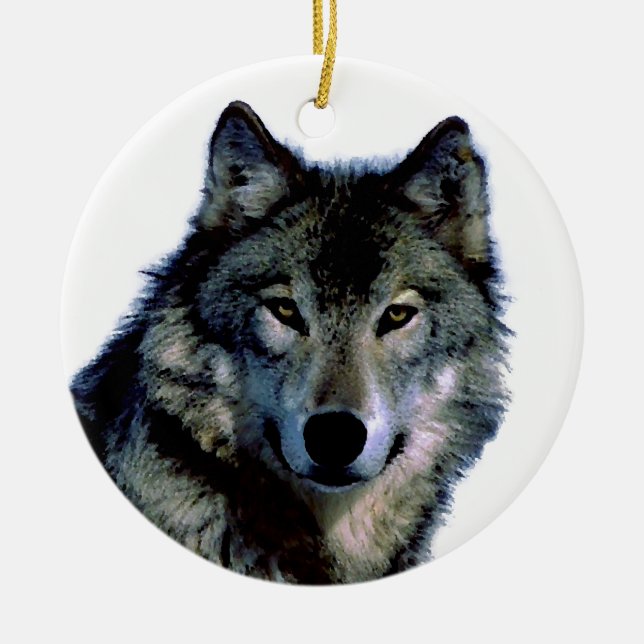 Ornement En Céramique Loup (Devant)