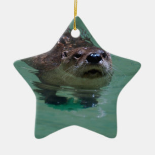 Ornement En Céramique Loutre de rivière nord-américaine