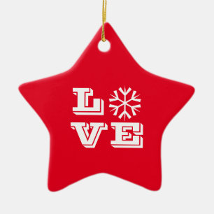 Ornement En Céramique Love Star Ornament