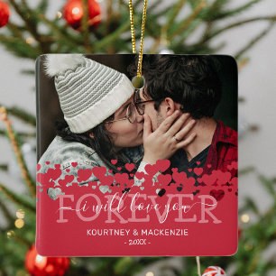 Ornement En Céramique Love You Forever Photo Noël